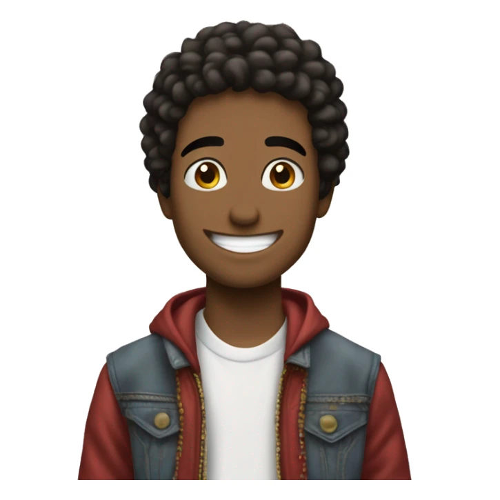 Chico joven Albanes sonriendo peace and love sticker