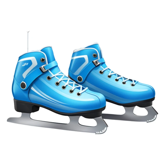 An icon showing a pair of speed skates gliding on an icy track, leaving sharp trails. The background features a grand speed skating arena with spectators, bright lights, and a winter landscape visible through the open structure. Transparent background enhances the dynamic motion. sticker