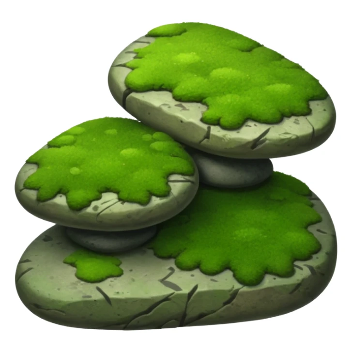 A patch of bright moss covering smooth forest stones.









































 sticker