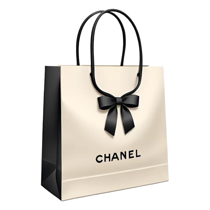 Chanel paper shopping bag sticker