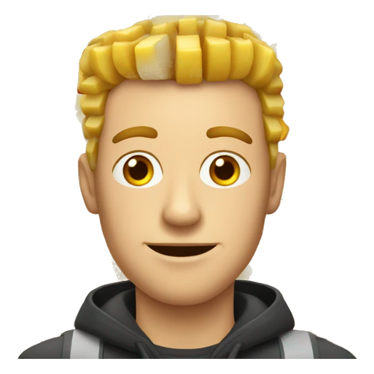 Belgian guy with French fries sticker