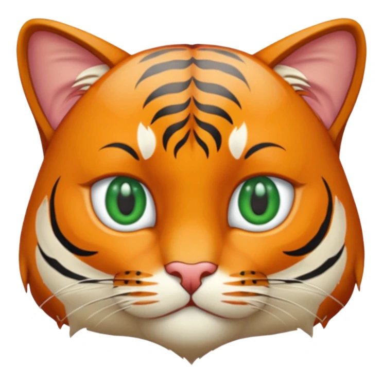 Un chat tigré poil long avec des yeux verts sticker