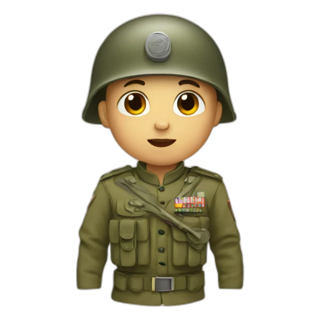 baby soldier sticker