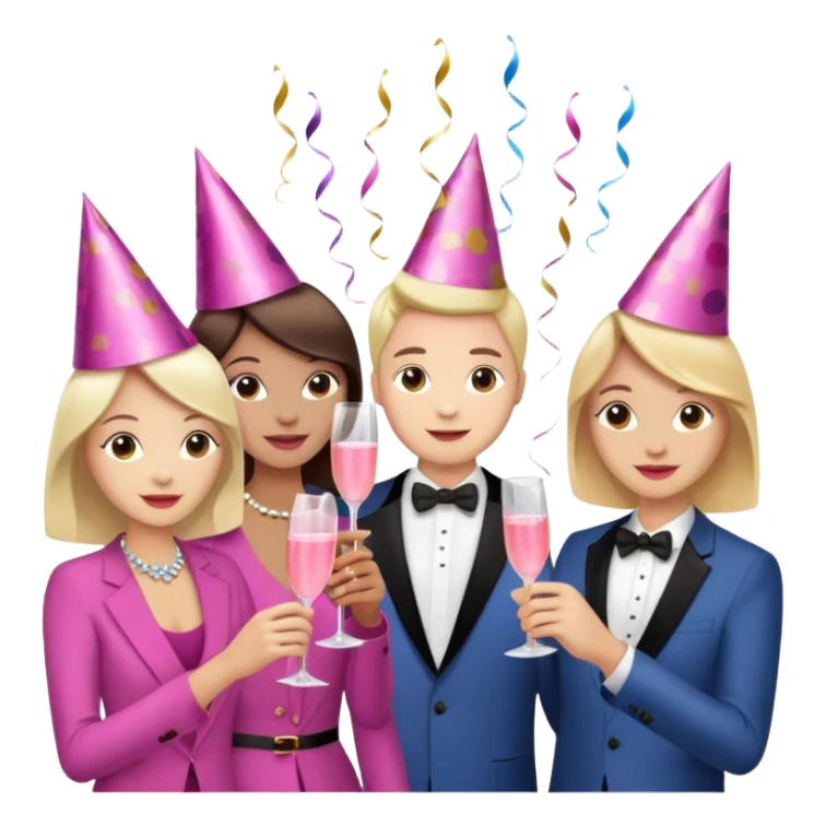 cheers spam pink champagne glases clink sticker