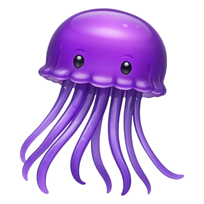 a single jellyfish shaped gummy purple but not a bear sticker