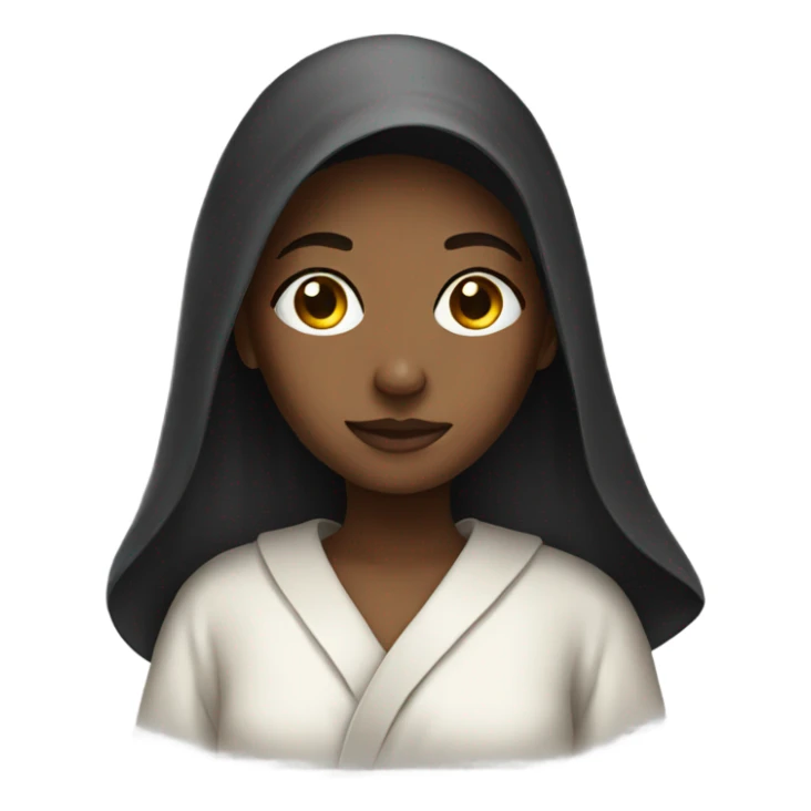 girl in robe sticker