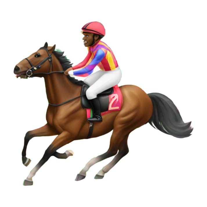 jockey riding horse sticker