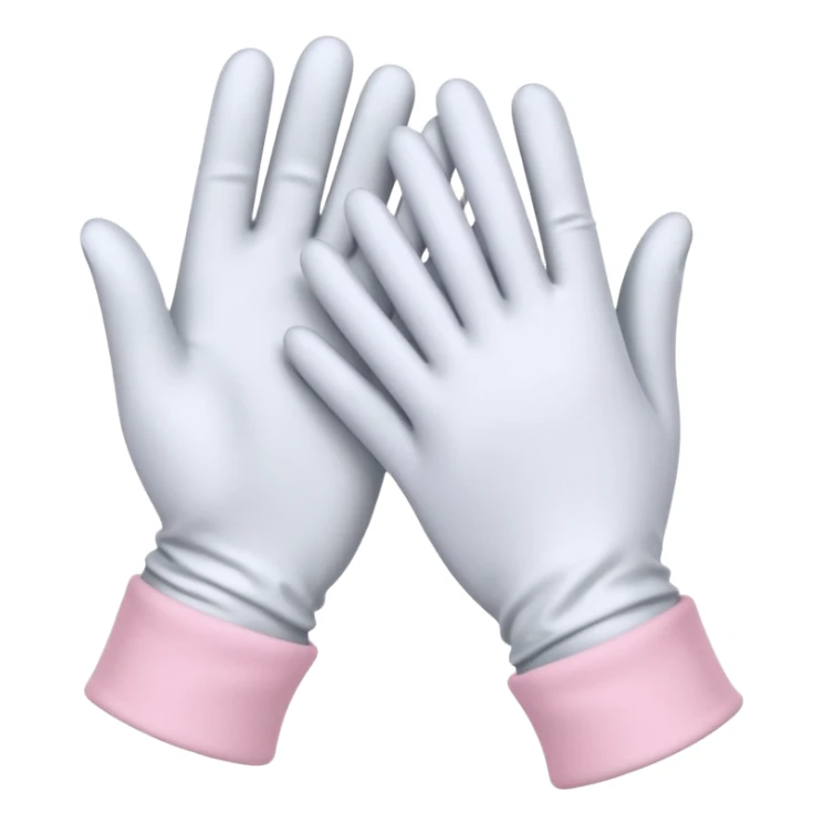 White Gloves With Pastel Pink Gloves sticker