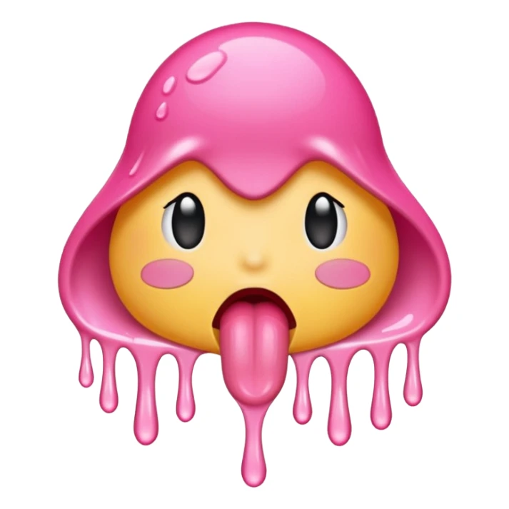 Sucking wet tongue drip sticker