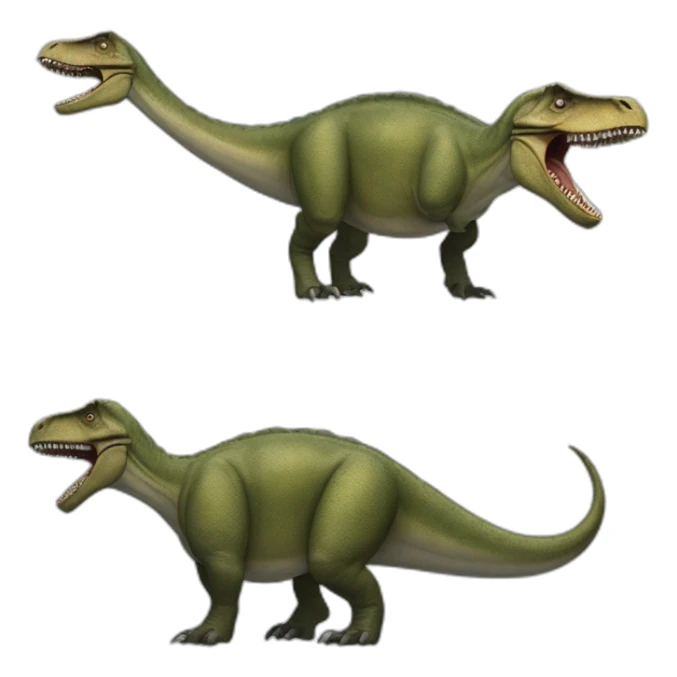 a large thick-skinned semiaquatic American dinosaur, with massive jaws and large tusks. sticker