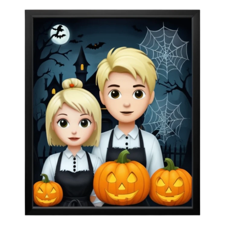 halloween hairdresser saloon sticker