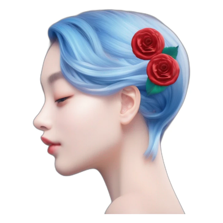 Cœur rose et cœur bleu clair sticker