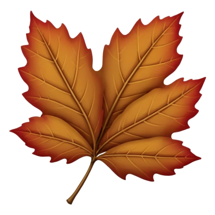 Hoja de otoño En color vintage sticker