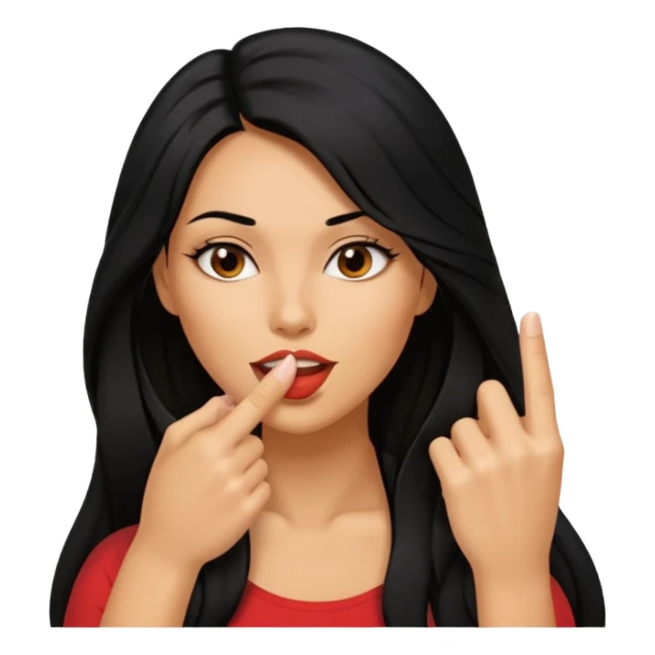 Chica mordiendose el dedo índice sexi sticker