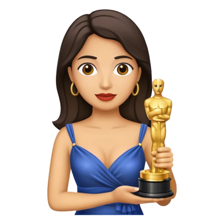 Oscar trophy Latino woman  sticker