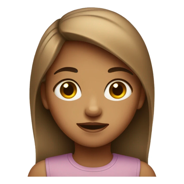 girl with brown begged eyes  sticker