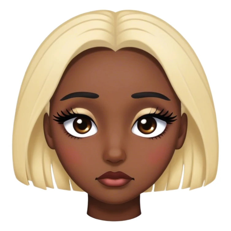 Fille triste avec des faux cil sticker