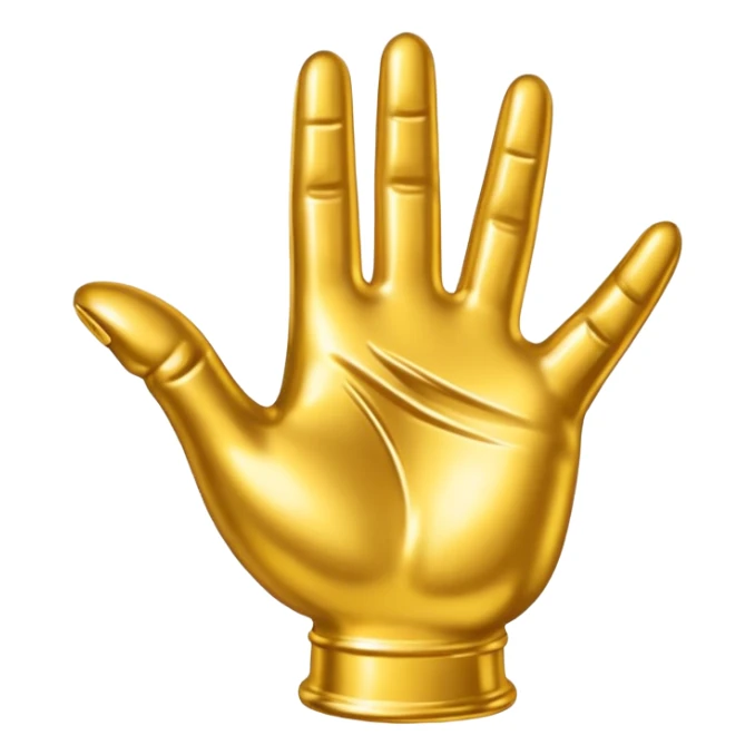 Eine goldene Hand, die den Daumen nach oben streckt sticker