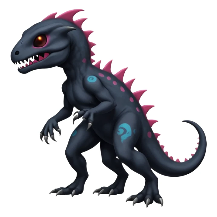 Nebulae spooky scary evil cool Salandit-Duskull-Noibat-Fakémon-hybrid-creature (full body)  sticker