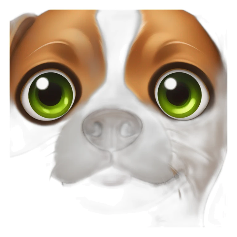 Brown chiwawa with Green eye sticker