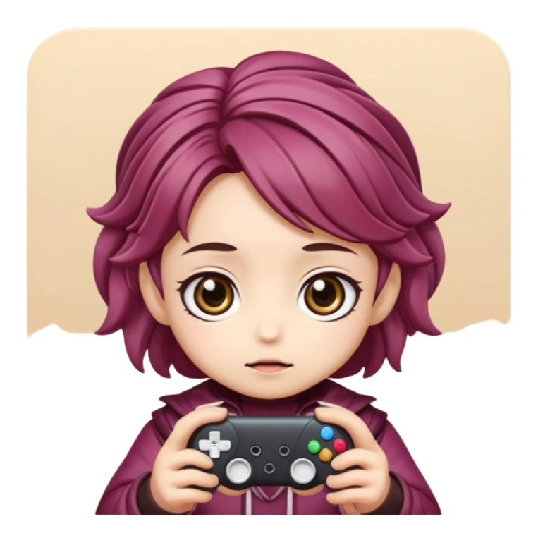 radicchio animato gamer senza persona stile chibi  sticker