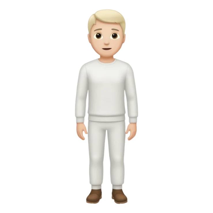 A white man whole body whole white  sticker