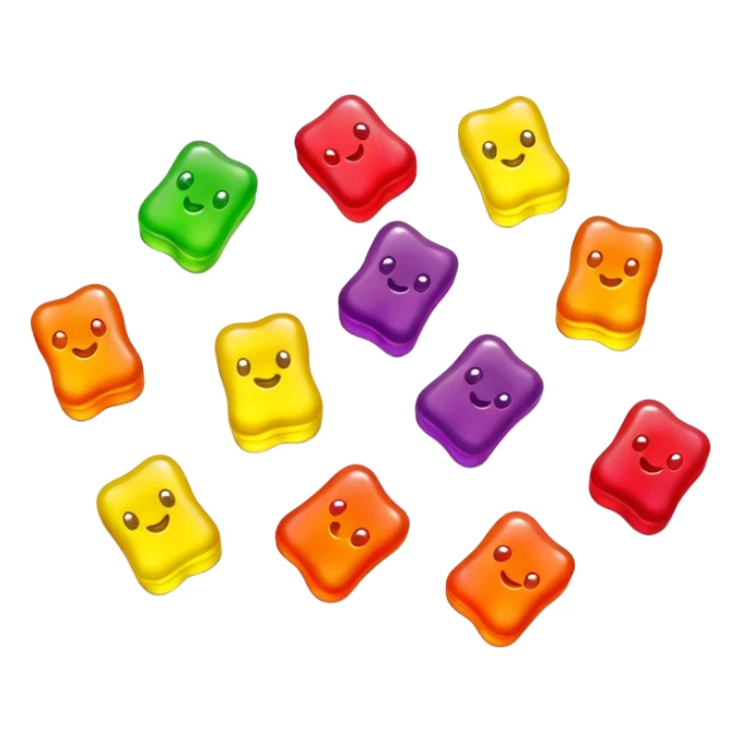 generate an emoji-style image of gushers gummy sticker