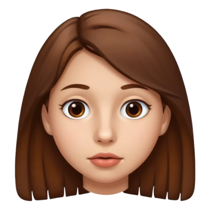 Adolescente mujer, piel clara, lunar arriba de la boca sticker