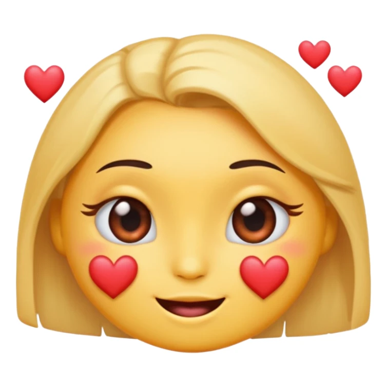 an emotional emoji with so much love and long lashes  sticker