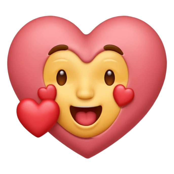un emoji tosiendo corazones sticker