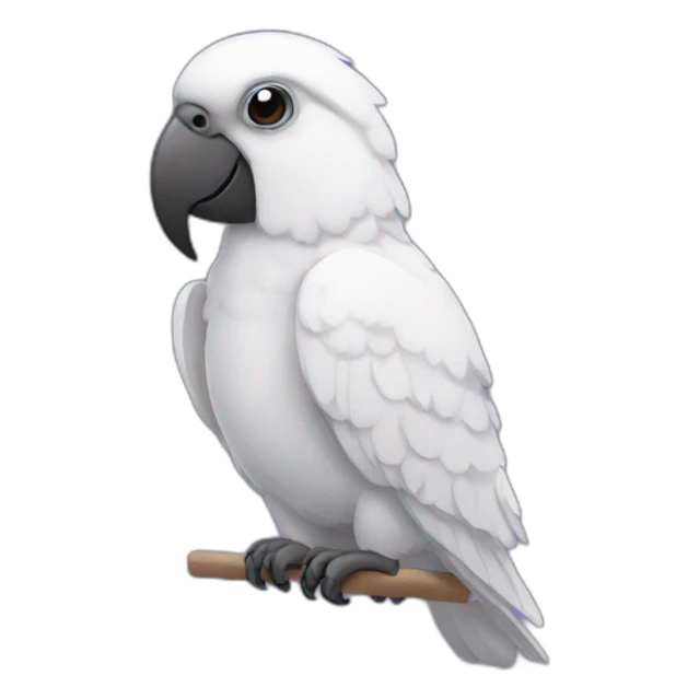 white parrot with purple hoodie and black headset  sticker