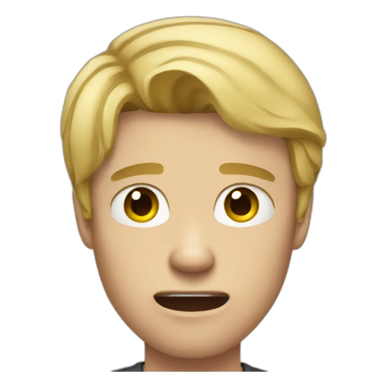 angry young blondhair man sticker