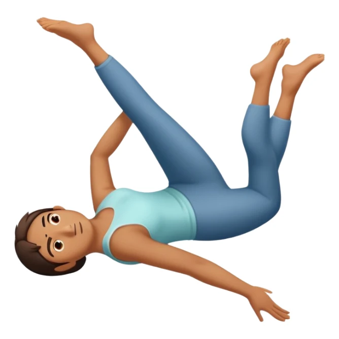 Floating, in a sense that the back is arched and the person is parallel to the floor sticker