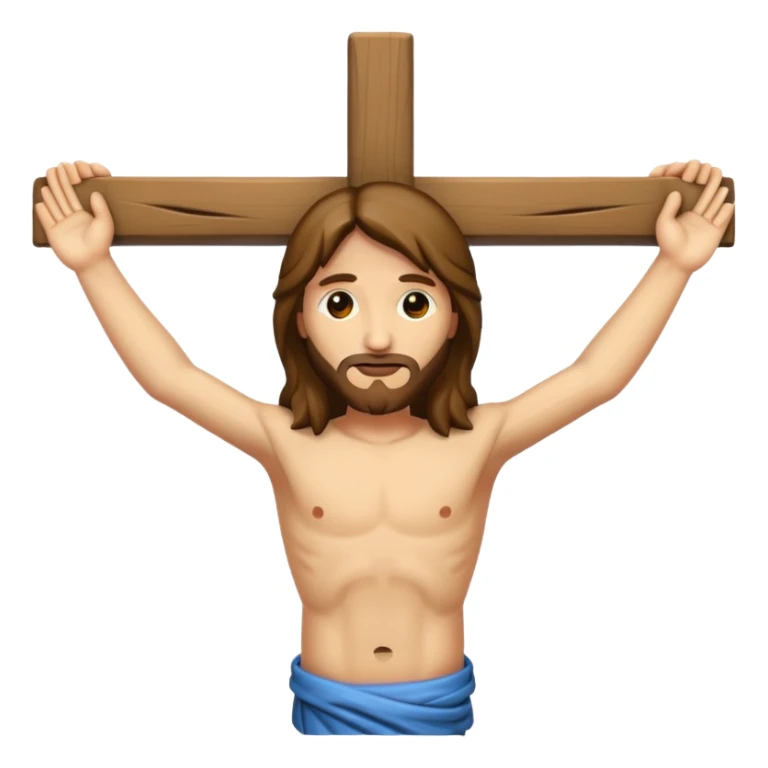 Hazme un emoji con jesuscristo en la cruz sticker