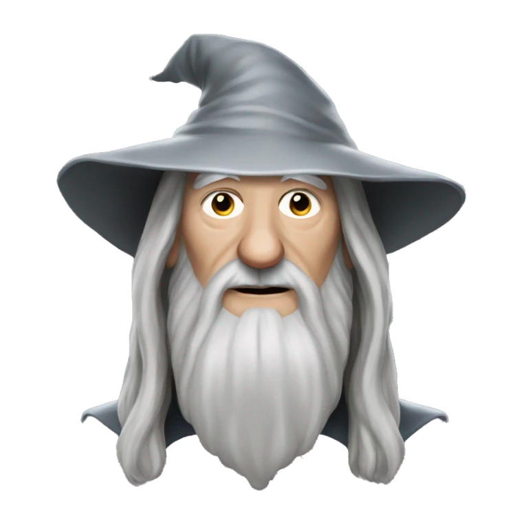 realistic portrait of Gandalf sticker