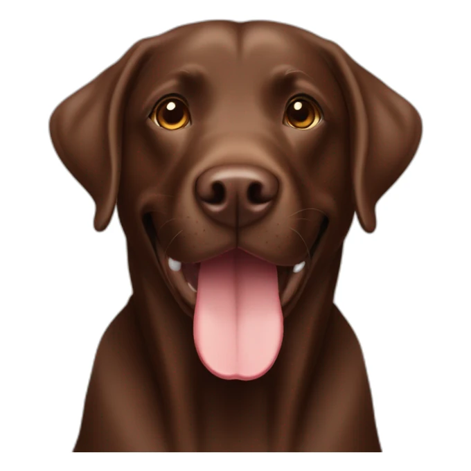 labrador Retriver chocolate color very happy sticker