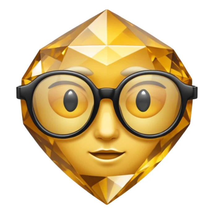 black glasses with diamond and golden in the back sticker