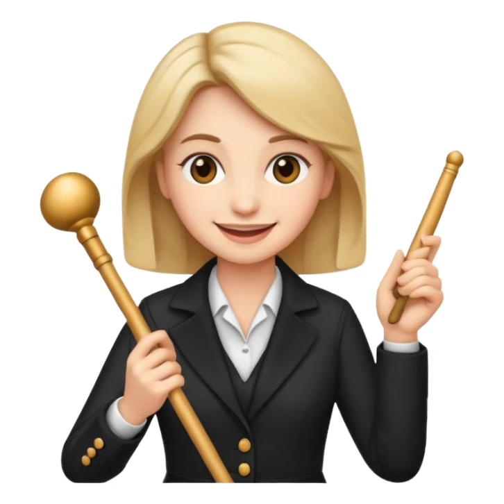 Female music conductor emoji sticker