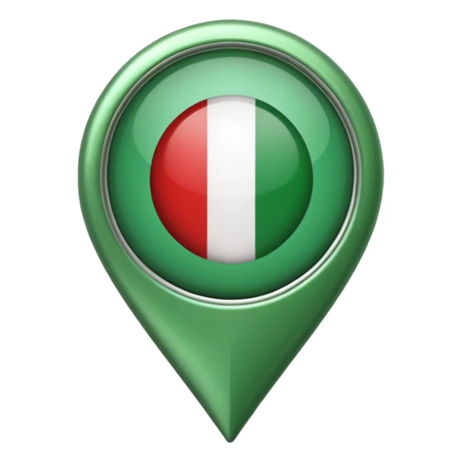 location pin Italy milan green sticker