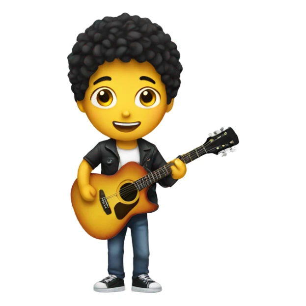 Boy a guitar  sticker