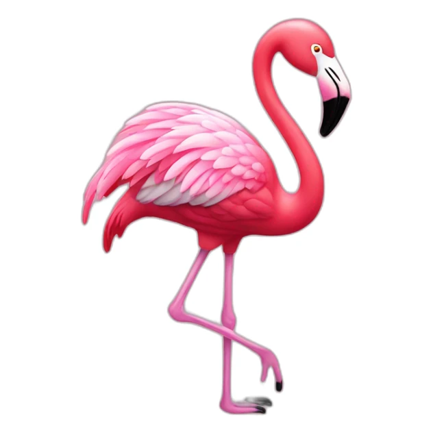 Pink flamingo in jewelry sticker