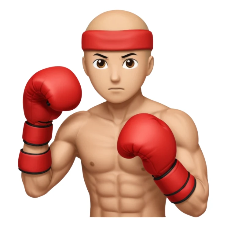 Saitama red hand punch with a boxing glove sticker
