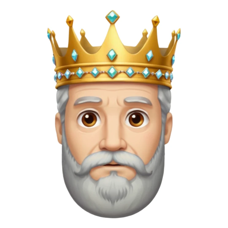 Bearded King, Old king with long gray beard and jeweled crown.
 sticker