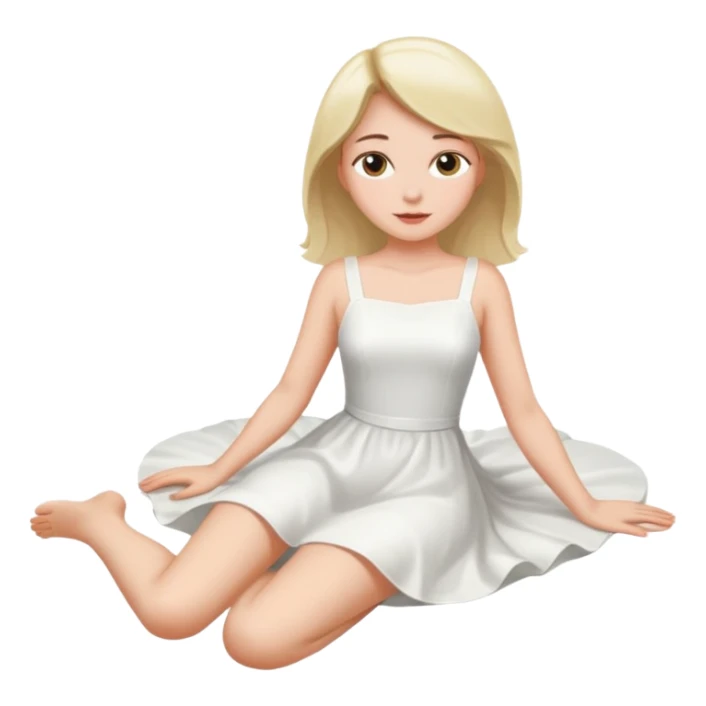 girl is lying down and spreading her legs sticker