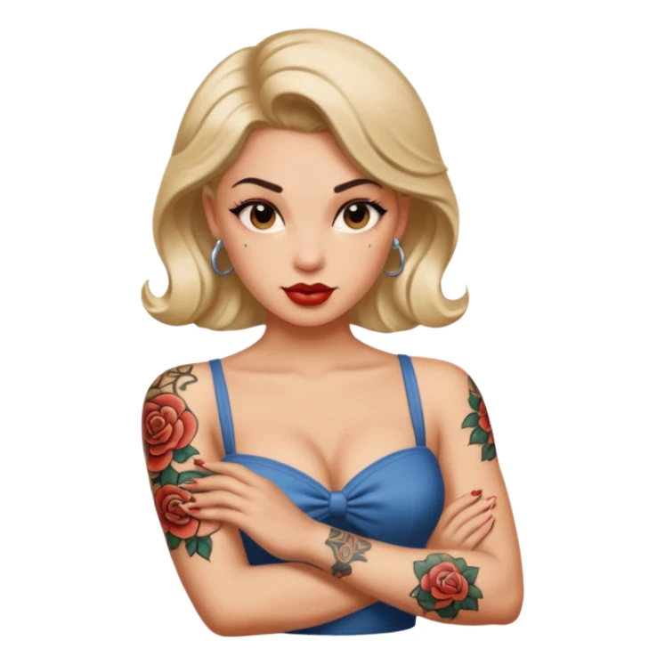 in arm pin-up tattoo all-over sticker