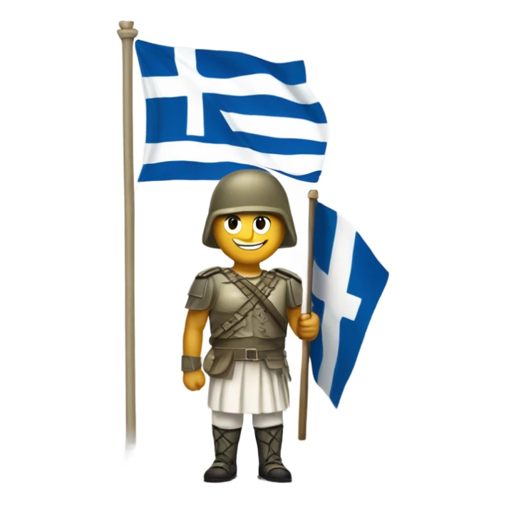 Greek military with Greek flag Thessaloniki  sticker