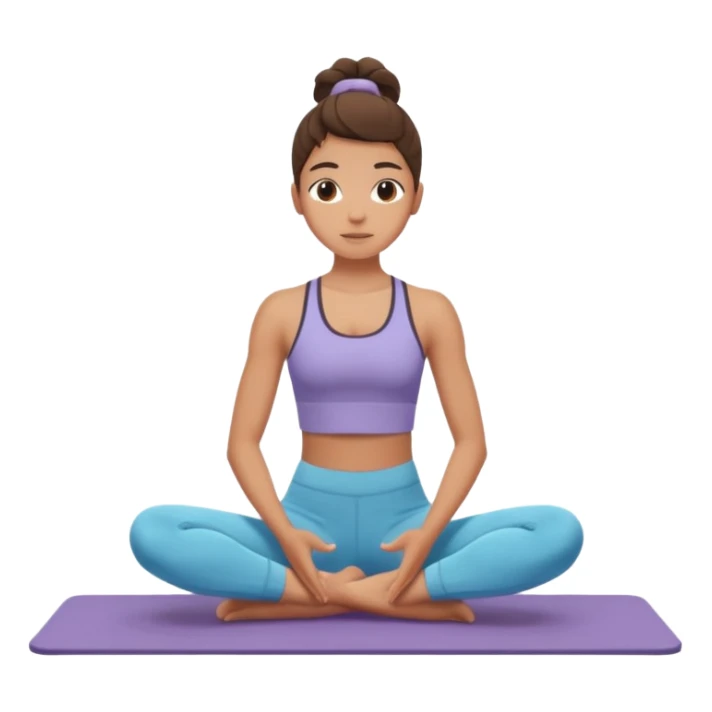 teenager doing pilates at home sticker