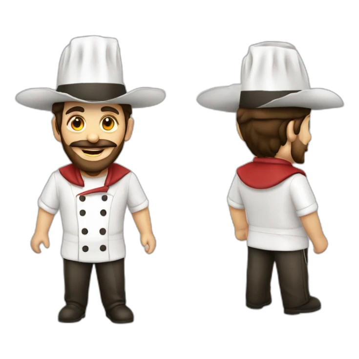 Chef argentino con barba sombrero sticker