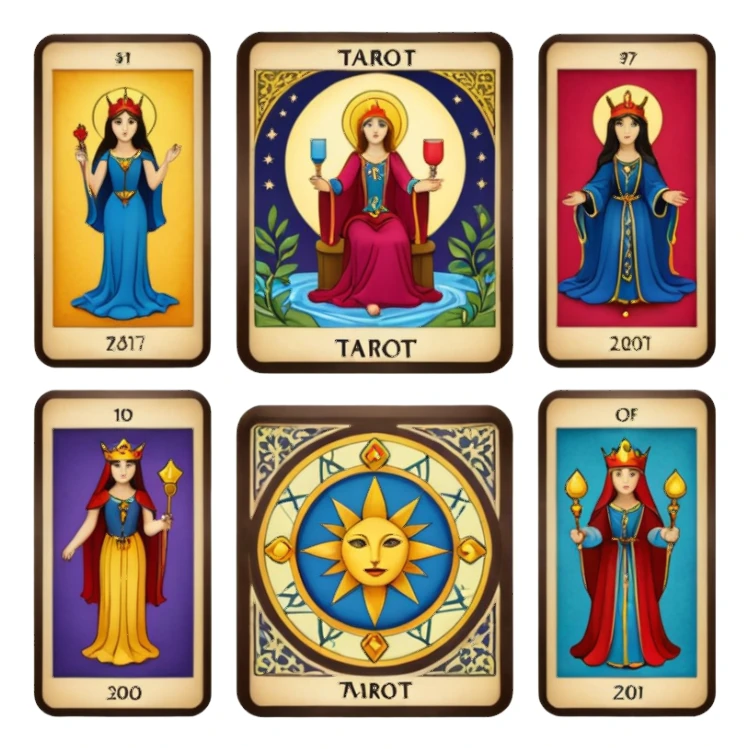 A deck of tarot cards sticker