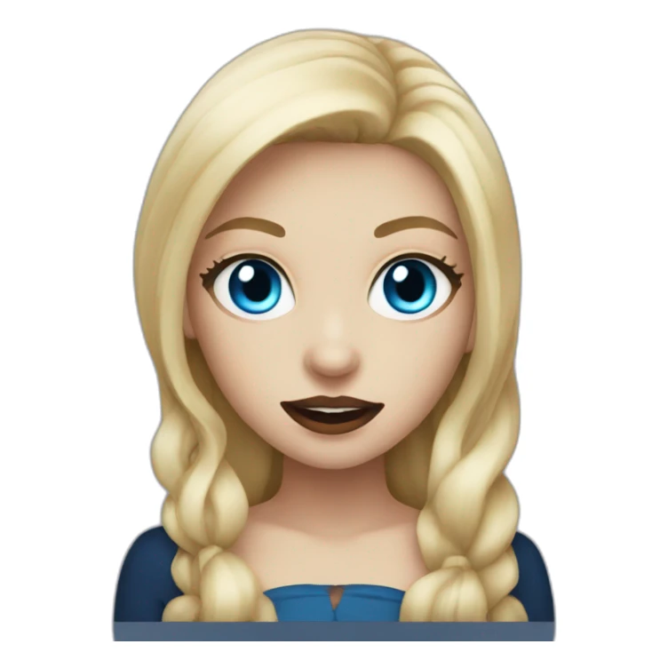 Vampire Blonde girl with blue eyes sticker